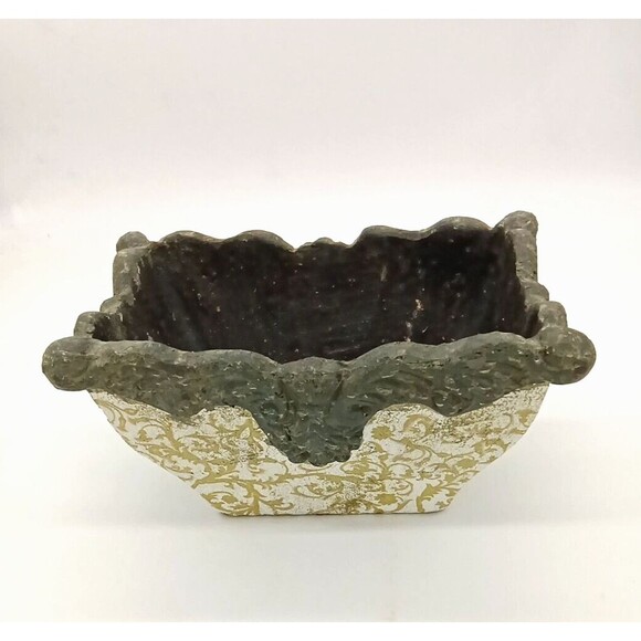 Vintage Redware Art Pottery Rectangle 10" Decorative Planter - Picture 3 of 8